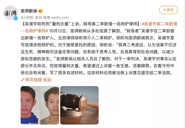 吳謝宇案最新進(jìn)展揭秘